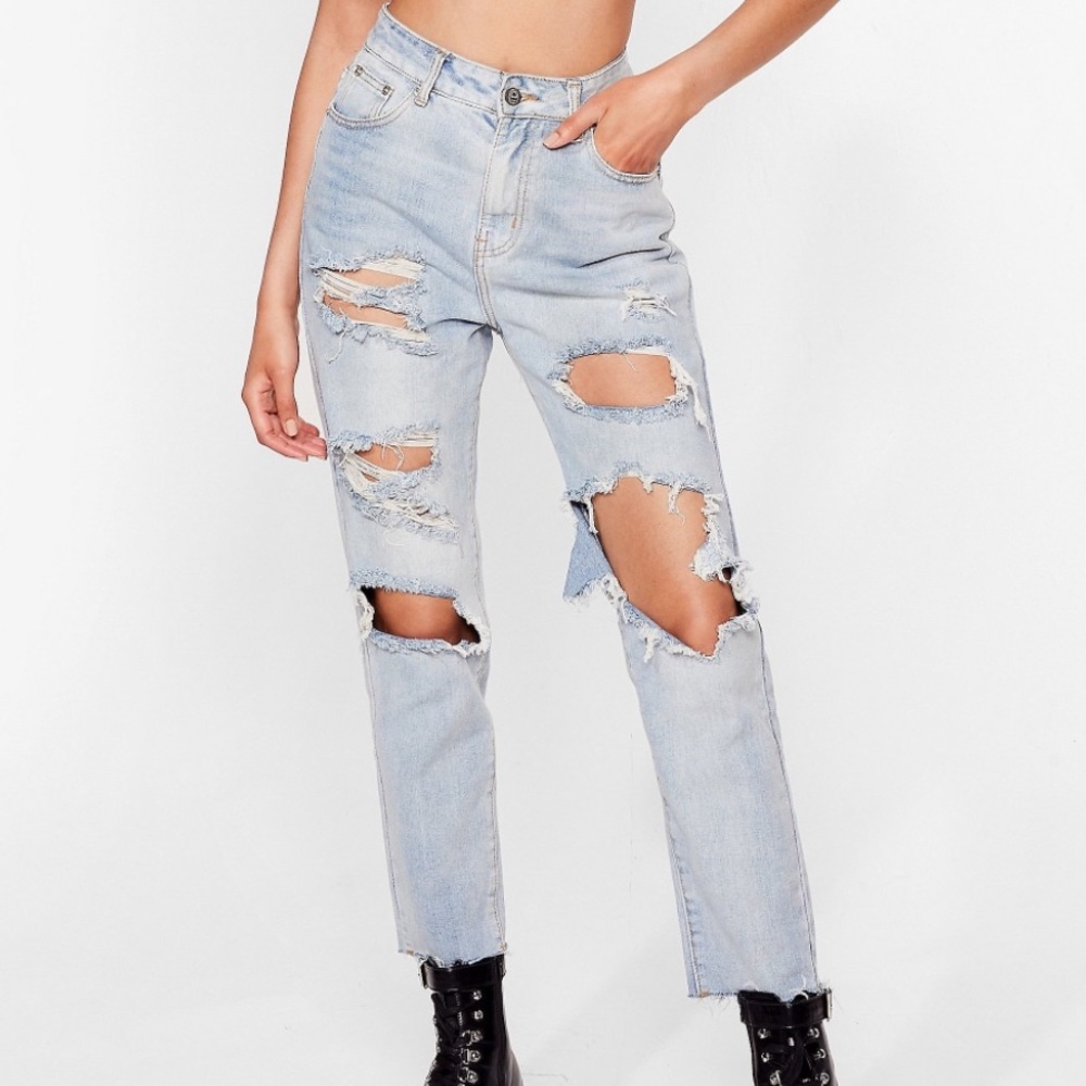 nasty gal jeans and shein top